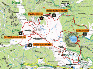Huettenkarte Feldberg (Schwarzwald)